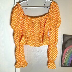 H&M Off The Shoulder Floral Crop